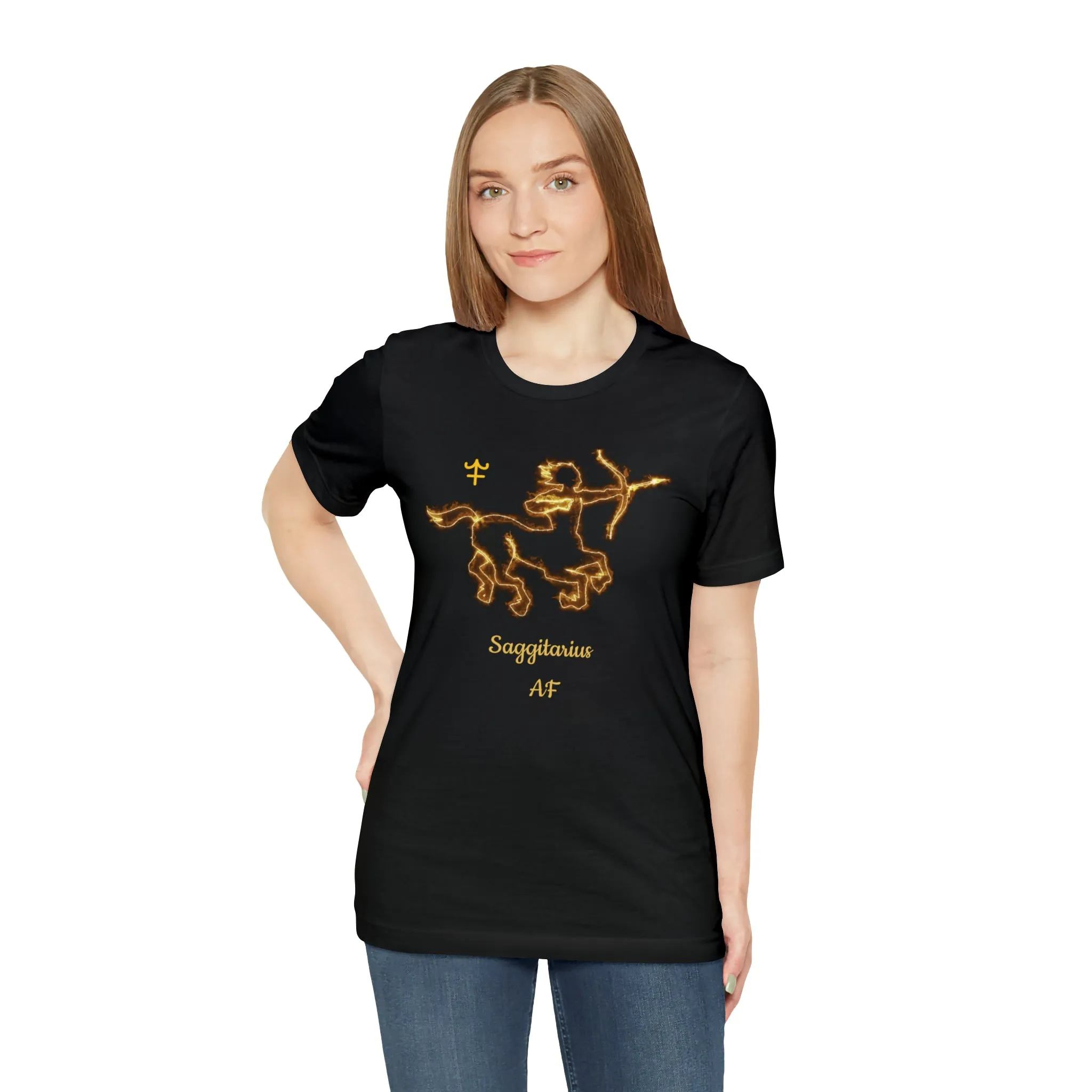 Sagittarius Fiery Centaur AF T-Shirt | Fun Sagittarius T-Shirt | Zodiac T-Shirt | Zodiac Sign Shirt | Astrology | Star Sign | Unisex Jersey Short Sleeve Tee