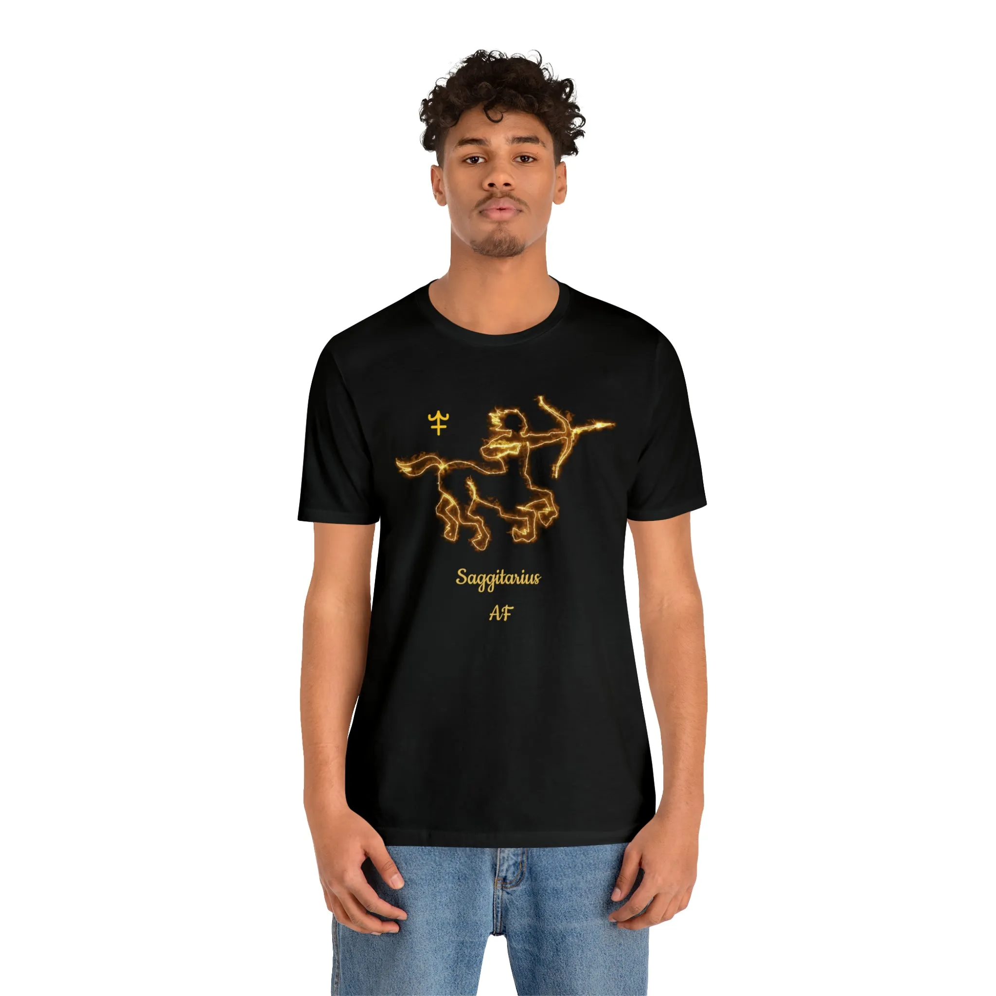 Sagittarius Fiery Centaur AF T-Shirt | Fun Sagittarius T-Shirt | Zodiac T-Shirt | Zodiac Sign Shirt | Astrology | Star Sign | Unisex Jersey Short Sleeve Tee