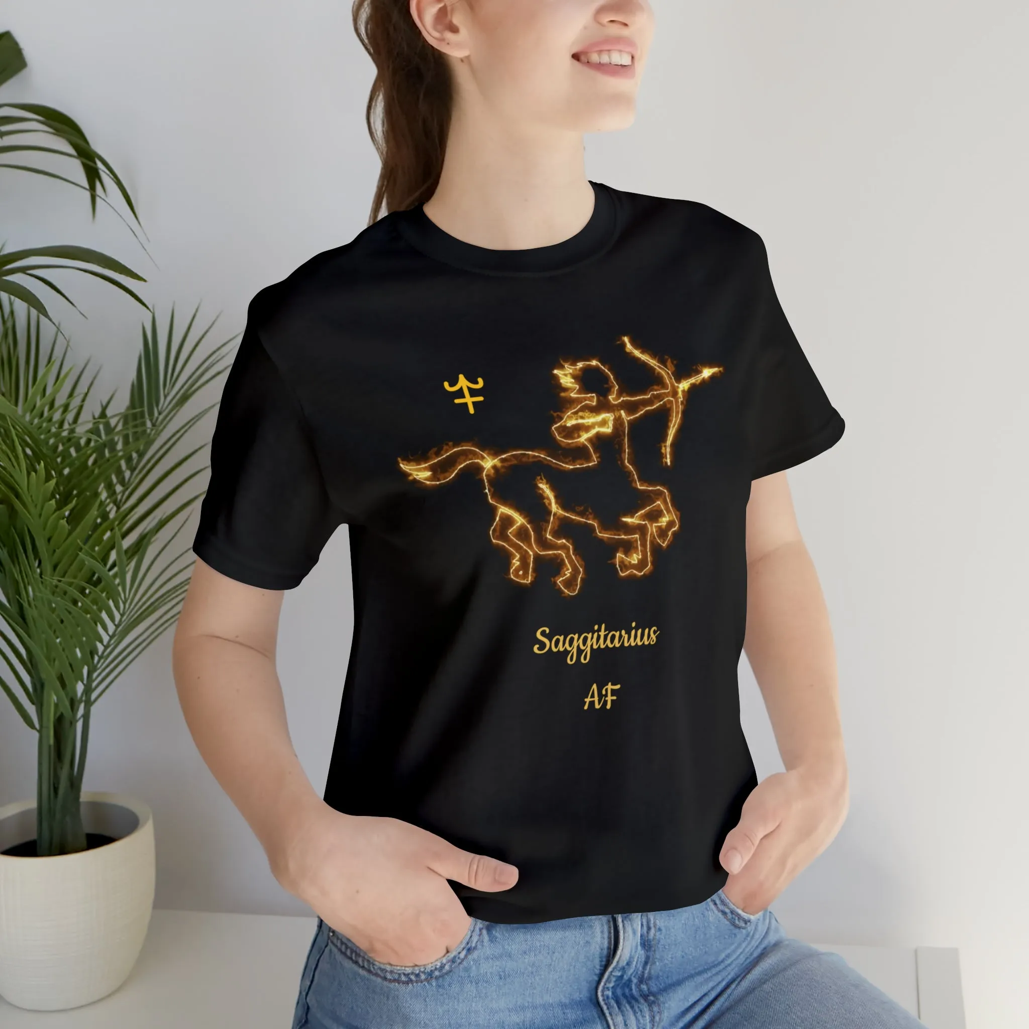 Sagittarius Fiery Centaur AF T-Shirt | Fun Sagittarius T-Shirt | Zodiac T-Shirt | Zodiac Sign Shirt | Astrology | Star Sign | Unisex Jersey Short Sleeve Tee