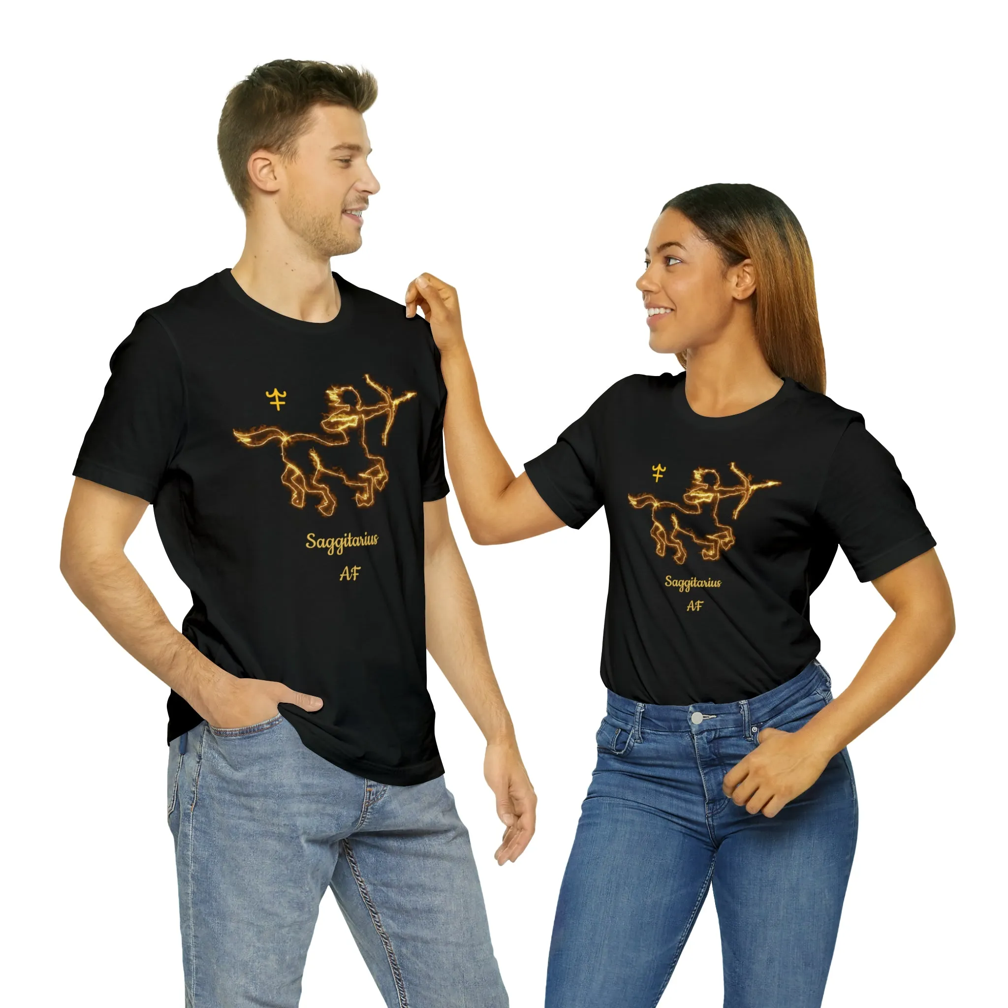 Sagittarius Fiery Centaur AF T-Shirt | Fun Sagittarius T-Shirt | Zodiac T-Shirt | Zodiac Sign Shirt | Astrology | Star Sign | Unisex Jersey Short Sleeve Tee