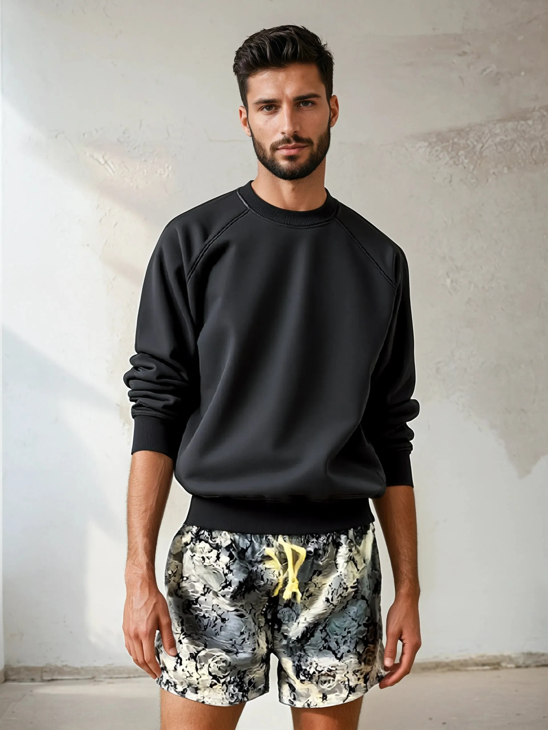 Summer Loose Shorts Couple Popular Versatile Casual Straight Men'S Flower Oil Painting Beach Shorts Hawaiian Casual Silk Shorts