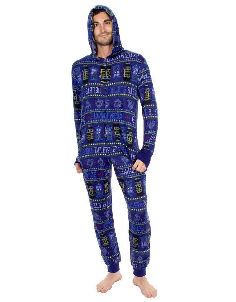 Tardis Dalek Robot Hooded Pajama