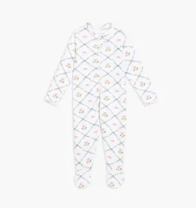 The Footie Pajama - Butterfly Trellis
