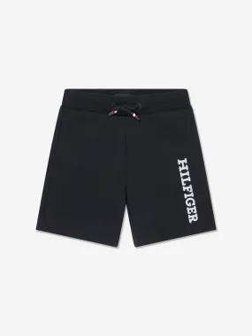 Tommy Hilfiger Boys Monotype Sweat Shorts in Navy