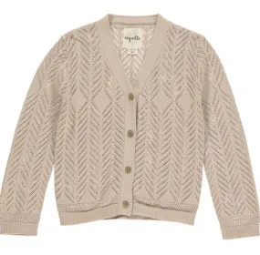 Vignette Girls Kenzie Cardigan in Oatmeal: Size 2-16y