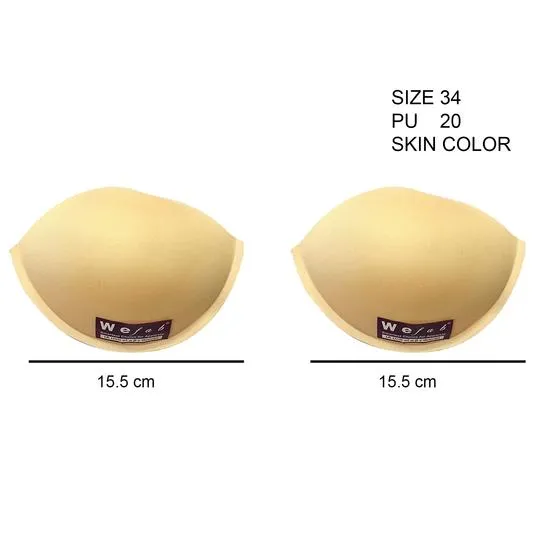 Wefab Pushup Bra Cup Cups 5 Pairs Foam Filled Perfect for Dressmaking & Bridal Alterations