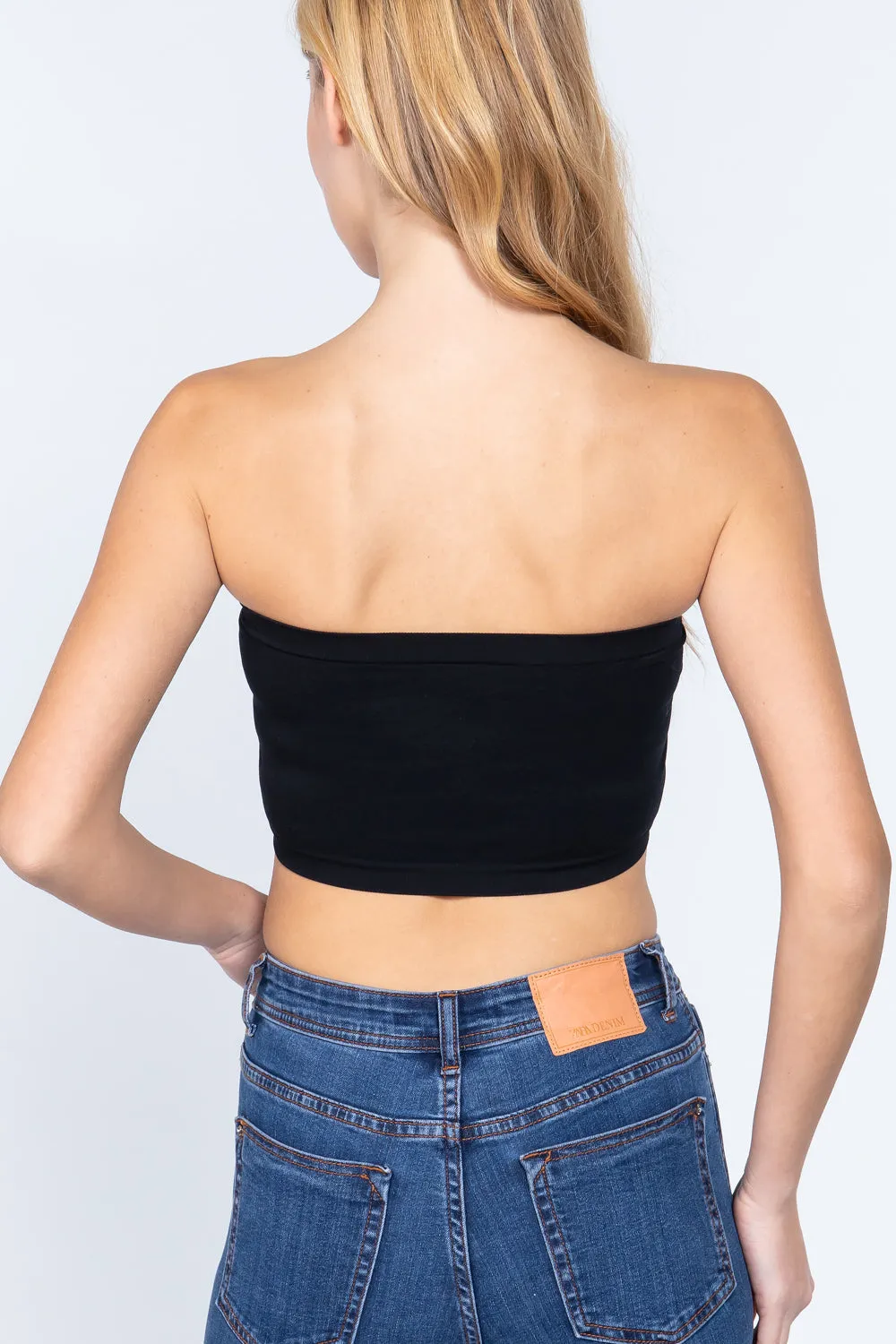 Women's Inside Bra-Cup Seamless Bandeau Top