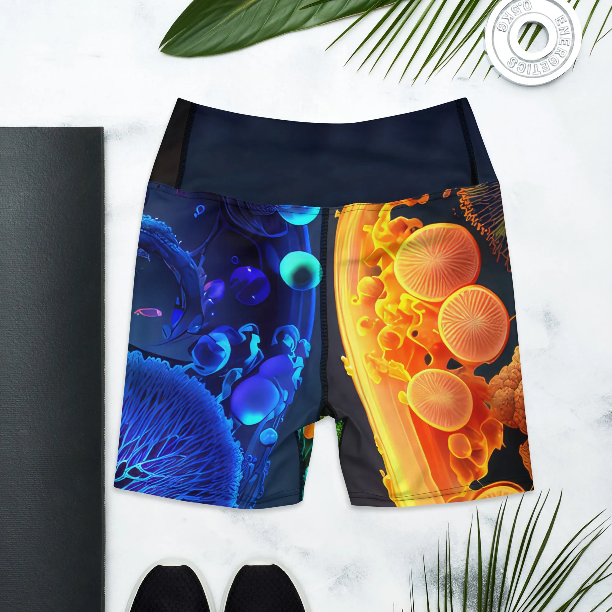 Yoga Shorts Abstract Life